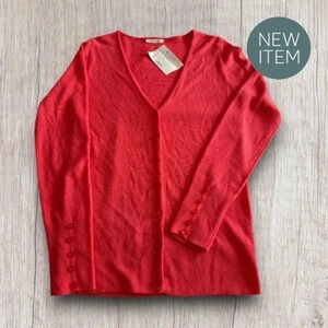 Teaspoon sweater in a coral pink kids size large re-tag store stock